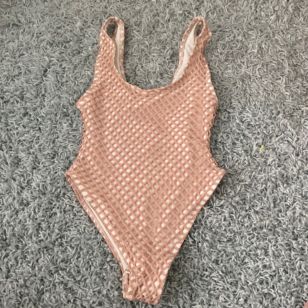 Jypsea one piece, bathing suit, fish net